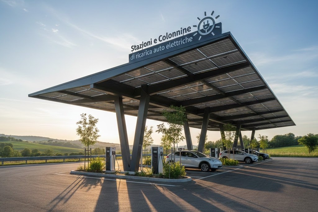 Stazione di ricarica e auto elettrica
